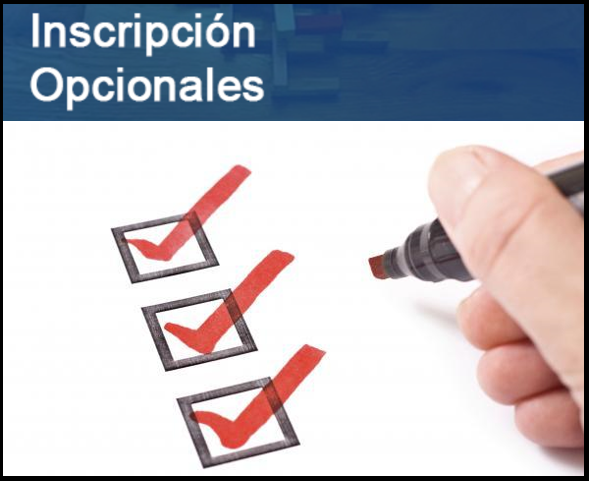 inscripción opcionales